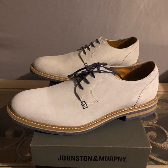Johnston & Murphy Other - White suede plain toe casual